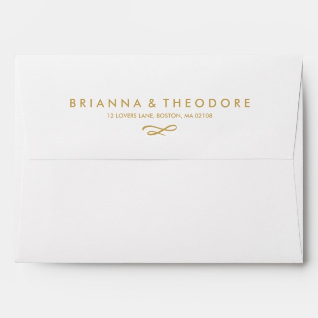 Gold Dot Liner with Return Address Envelopes (Back (Top Flap))