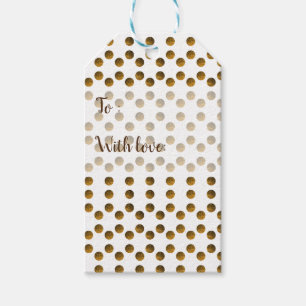 Gold Dots Custom Gift Tags