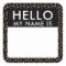 Gold Dots Hello My Name Is Stickers