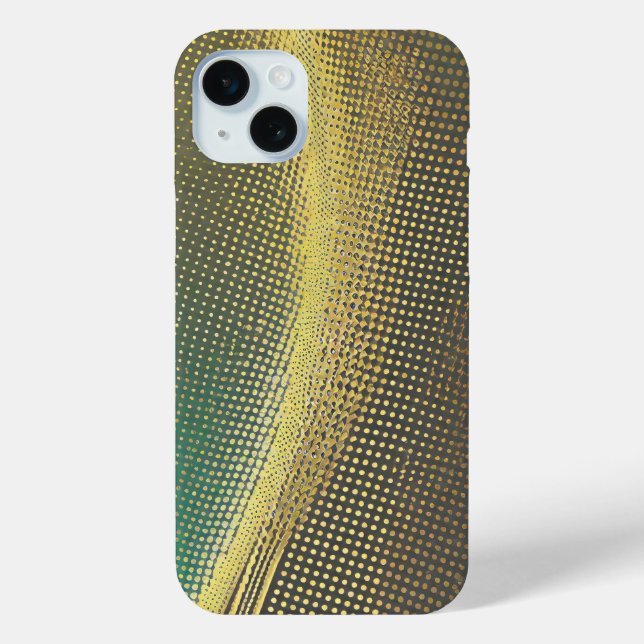 Gold dots on grey and green Case-Mate iPhone case (Back)