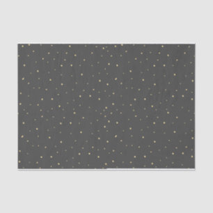 Gold Dots Tissue Paper Black