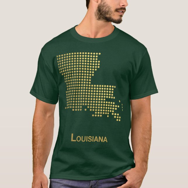gold dotted map T-Shirt (Front)