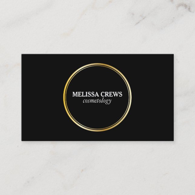 Gold Double Ring Business Card (Front)