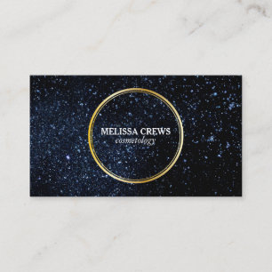 Gold Double Ring / Night Sky Business Card