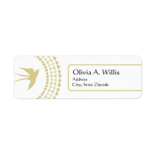 Gold Dove Religious Address Label