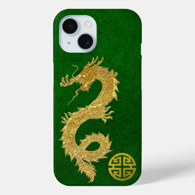 Gold Dragon Chinese Prosperity Symbol Case-Mate iPhone Case (Back)