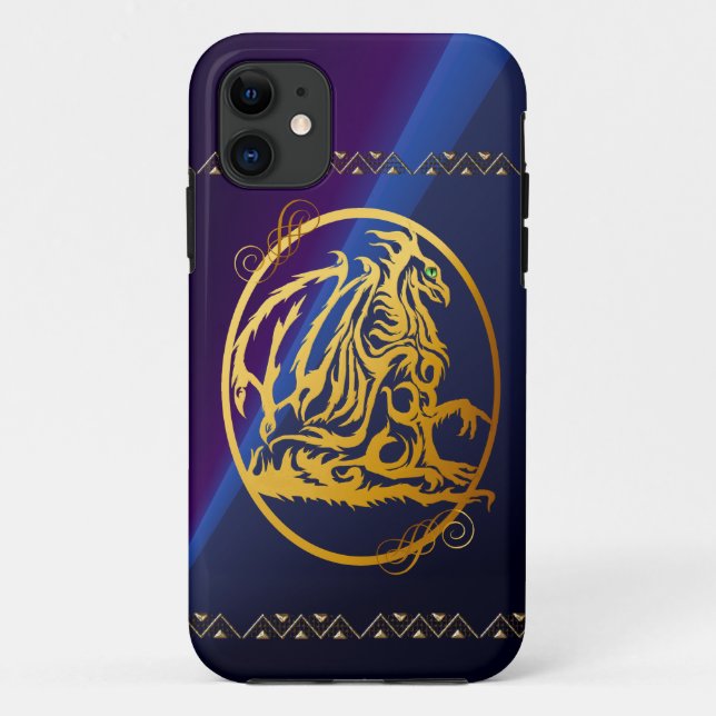 Gold Dragon Circled  iPhone 5 Cases (Back)
