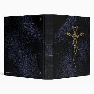 Gold Dragon cuir look Classeur gothique