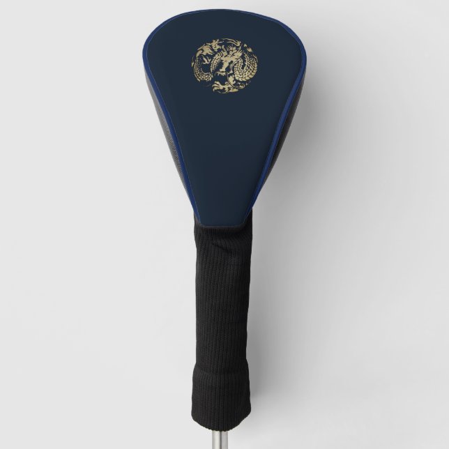 Gold Dragon Golf Head Cover (Front)