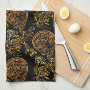 Gold Dragon Kitchen Towel