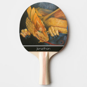 Gold Dragon Personalized Ping Pong Paddle