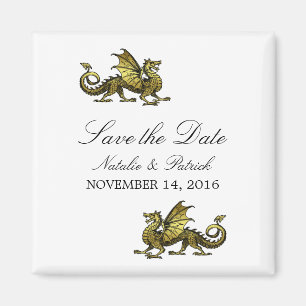 Gold Dragon Save the Date Magnet