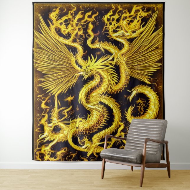 Gold Dragon Tapestry (In Situ)