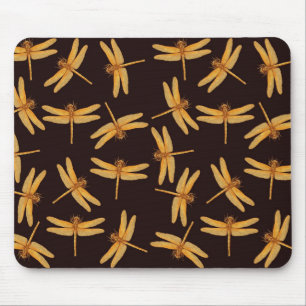 Gold Dragonflies Mousepad