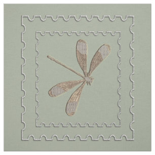 Gold Dragonfly Fabric
