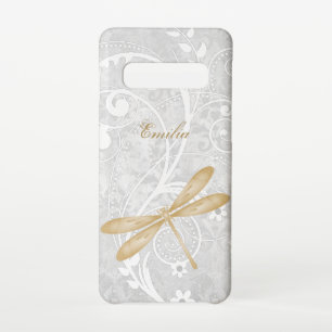 Gold Dragonfly Personalize Samsung Galaxy Case