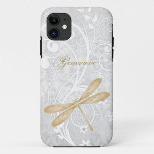 Gold Dragonfly Personalized Case-Mate iPhone Case