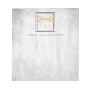 Gold Dragonfly Personalized Notepad