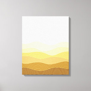 Gold Dunes Minimalist Abstract Boho Design Canvas Print