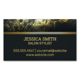Gold Dust Background Magnetic Business Card