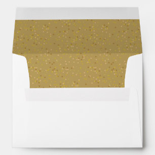 Gold Dust Confetti Elegant Chic Name Address Envelope
