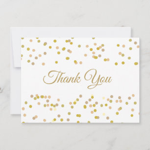 Gold Dust Confetti Thank You Card