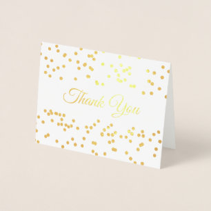 Gold Dust Confetti Thank You Foil Card