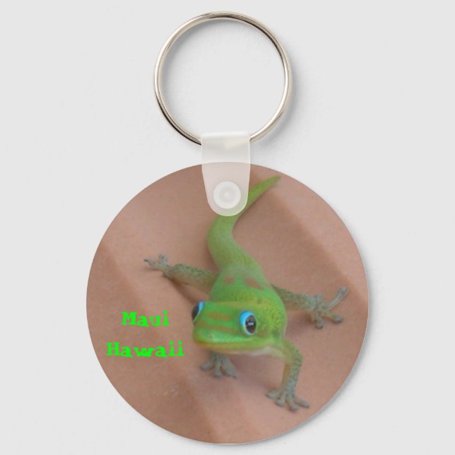 Gold Dust Day Gecko Keychain (Front)