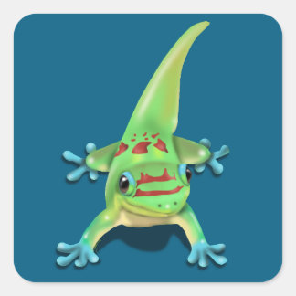 Gold Dust Day Gecko Square Sticker