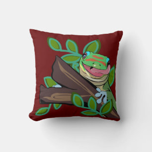 GOLD DUST DAY GECKO THROW PILLOW