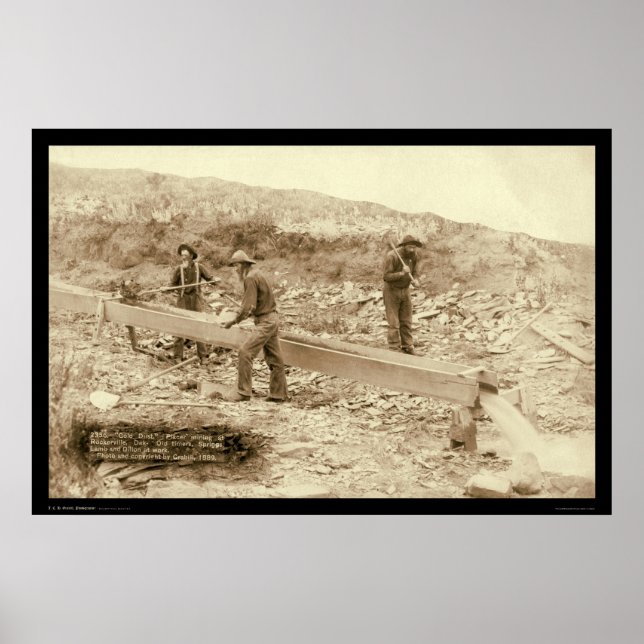 Gold Dust Mining Rockerville SD 1889 Poster (Front)