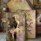 Gold Dust, Old World Vintage Fairy Romantic Floral