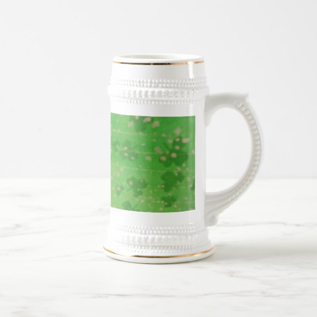 Gold-Dusted Shamrocks Beer Stein (Right)