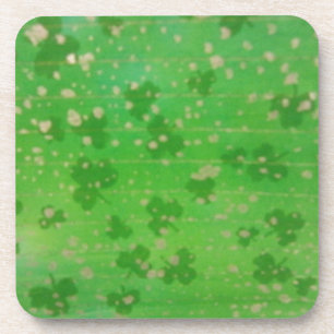 Gold-Dusted Shamrocks Coaster