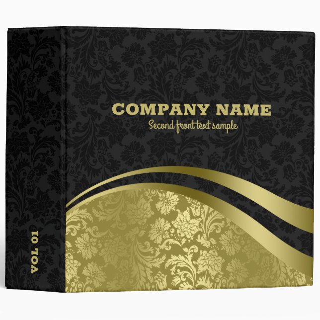 Gold dynamic line black background binder (Front/Spine)