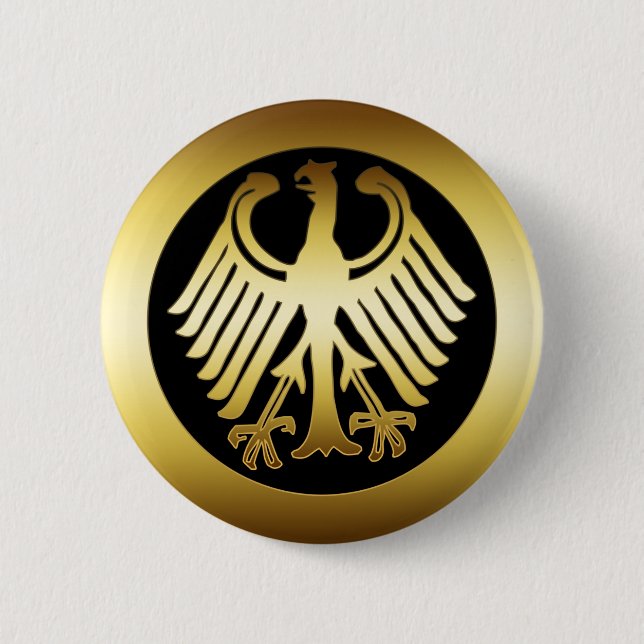 GOLD EAGLE 2 INCH ROUND BUTTON (Front)