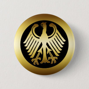 GOLD EAGLE 2 INCH ROUND BUTTON