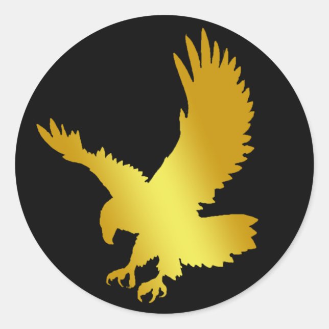 GOLD EAGLE CLASSIC ROUND STICKER (Front)