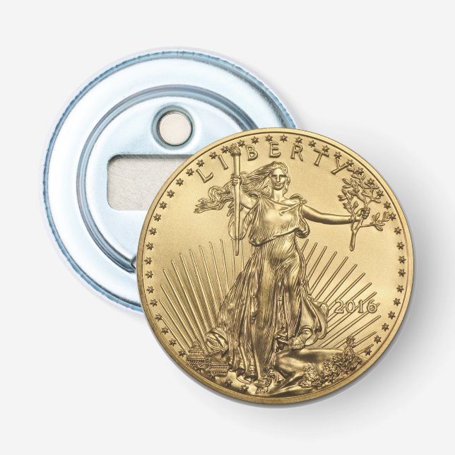 Gold Eagle coin Bottle Opener (Front)