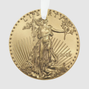 Gold Eagle coin Ornament