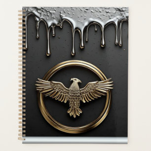 Gold Eagle Emblem With Spread Wings Planner