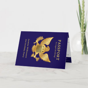 Gold Eagle Passport To Legal Drinking Birthday Announcement