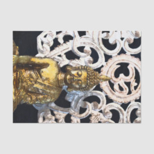 Gold Earth Buddha OM Aum Ajna Meditation Party Tissue Paper