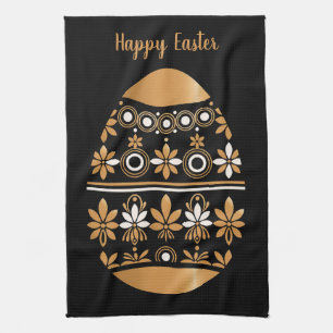 Gold easter egg kitchen towel