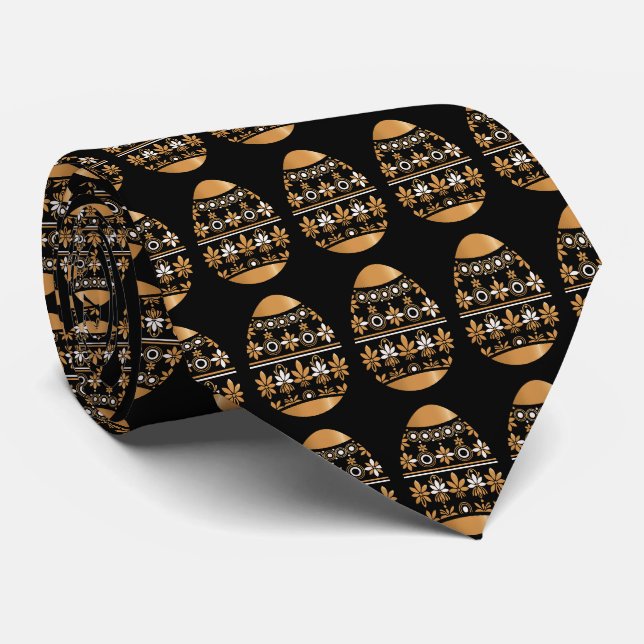 Gold easter egg  tie (Rolled)