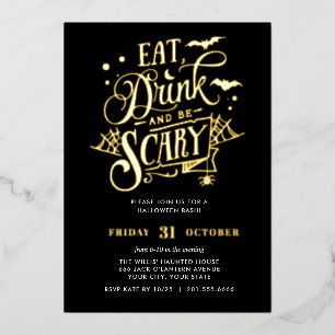 GOLD Eat Drink and be Scary Halloween Bash Party