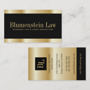 Gold "Effect" Attorney Business Cards