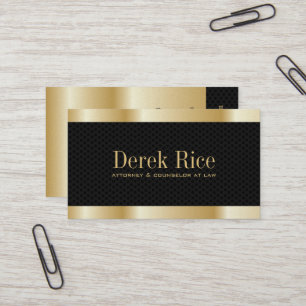Gold "Effect" Attorney Business Cards