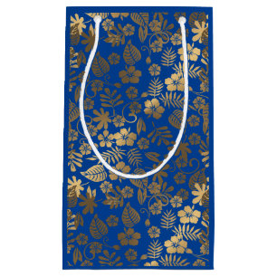 Gold effect Botanical Small Gift Bag