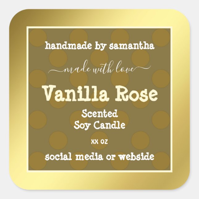 Gold Effet Produit Packaging Étiquettes Profession (Devant)